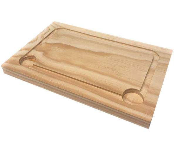 Plato de madera para churrasco